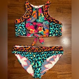 Maaji two piece reversible swimsuit. Size 12